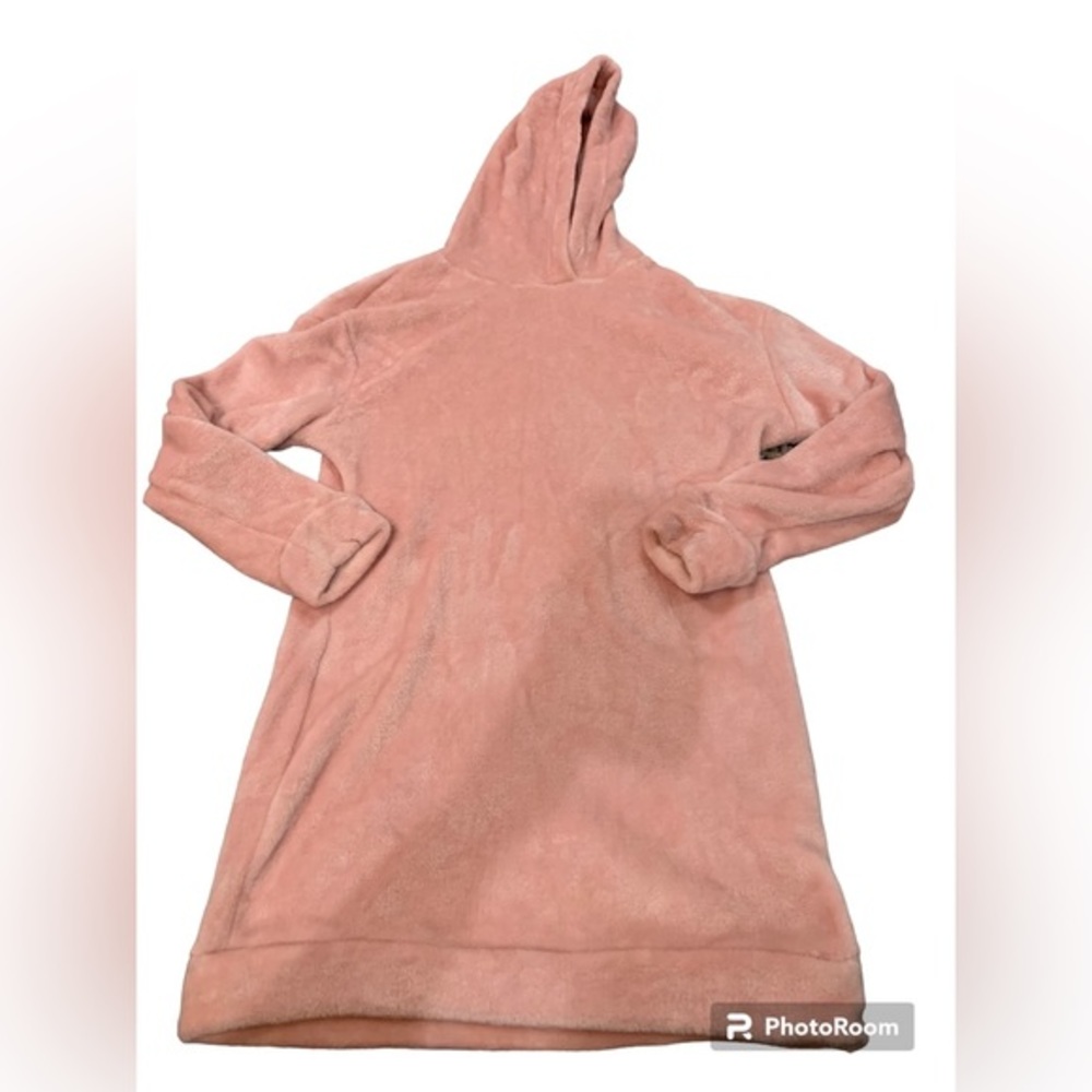 Super Soft Long Hoodie Dress Women’s Size Med Pink